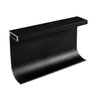 Rodapé Invertido Curvo Lete Autocolante em Aluminio com Aba para LED 60mm x 20mm - Homeney Preto Mic - 1