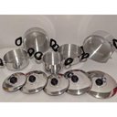 Ver imagem 6 de Jogo Conjunto Panelas 5 Pçs Alumínio Grosso Brilho Espelhado