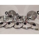 Ver imagem 5 de Jogo Conjunto Panelas 5 Pçs Alumínio Grosso Brilho Espelhado