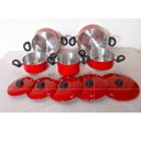 Ver imagem 2 de Jogo Conjunto Panelas 5 Pçs Alumínio Grosso Brilho Espelhado