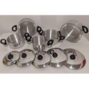 Ver mais imagens de Jogo Conjunto Panelas 5 Pçs Alumínio Grosso Brilho Espelhado