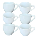 Ver imagem 1 de Kit Jogo 6 Xicaras Café Expresso 75ml - Porcelana Branca