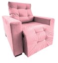 Ver imagem 3 de Poltrona Amamentação Retratil E Reclinavel Sala Quarto Mamae Sofia Rosa