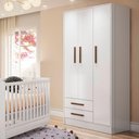 Ver imagem 5 de Guarda Roupa 03 Portas e 02 Gavetas Q Encanto Qmovi Branco