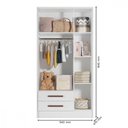 Ver imagem 2 de Guarda Roupa 03 Portas e 02 Gavetas Q Encanto Qmovi Branco