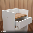 Ver imagem 6 de Mesa de Cabeceira com Gaveta - Branco / Madeirado