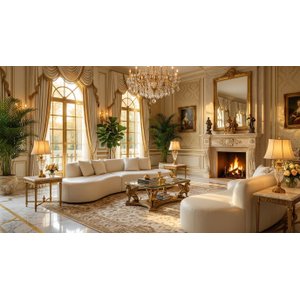 Sofá 04 Lugares Virginia Luxuoso Tecido Corino Modena - Estopar