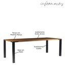 Ver imagem 3 de Mesa Sala de Jantar Bladel 140cm Madeira Maciça Rustic Brown