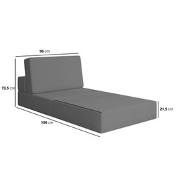 Sofá Cama à Vácuo 1 Lugar Linha Modular Flip Magic - 7