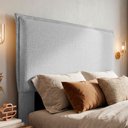 Ver imagem 3 de Cabeceira para Cama Box King Size Virella 195cm Moderna com Frame Linho Cinza Claro - Desk Design
