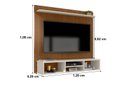 Ver imagem 4 de Painel Suspenso Home TV até 50 Polegadas Ripado 3D Everest:Off White/Ripado 3D