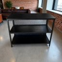 Ver imagem 2 de Bancada Ilha para Cozinha Design Industrial 1,80X60MT Tampo Preto Pés Preto