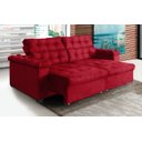 Ver imagem 1 de Sofá New Austrália 250cm Retratil Reclinavel Suede Vermelho – WS.