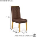 Ver imagem 3 de Mesa Jantar Kiara e 4 Cadeiras Yasmin Cedro Veludo Moca Dj Moveis
