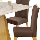 Ver imagem 6 de Mesa Jantar Kiara e 4 Cadeiras Yasmin Cedro Veludo Moca Dj Moveis