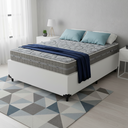 Ver imagem 1 de Cama Box Baú Casal Branco + Colchão de Mola Ensacada