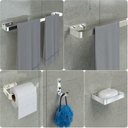 Ver imagem 1 de Kit Acessórios Para Banheiro Cromado 5 Peças