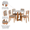 Ver imagem 5 de Conjunto Sala de Jantar Mesa Athenas Quadrada 4 Cadeiras Santiago Dobuê