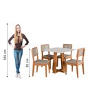 Ver imagem 6 de Conjunto Sala de Jantar Mesa Athenas Quadrada 4 Cadeiras Santiago Dobuê