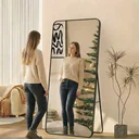 Ver imagem 6 de Espelho Grande Retangular Corpo Inteiro 150 X 60 Cm com Suporte de Chão