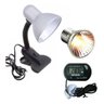 Luminaria Bocal Ceramica C/ Lampada Uva Uvb e Termometro Dig Combo para Terrario Aquaterrario 50w 22 - 1