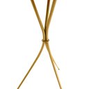 Ver imagem 3 de Mesa Lateral Redonda Bistrô Pé Palito Apoio Sofá Decoração 45 x 45cm Nozes / Dourado