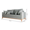 Ver imagem 4 de Sofá Beny 3 Lugares com Base de Madeira Élpis Móveis Linho