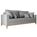 Ver imagem 1 de Sofá Beny 3 Lugares com Base de Madeira Élpis Móveis Linho