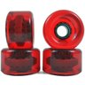 Roda longboard gel 70mm x 40mm 78a macia e silenciosa verm - 1