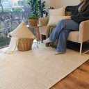 Ver imagem 5 de Tapete Artesanal Kilim Indira Trança Cru 200 x 250