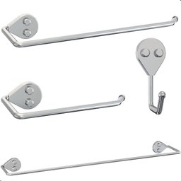 Kit Acessórios para Banheiro 4 Peças Cromado F.arm - 7