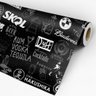 Papel de Parede Adesivo Gourmet Preto Bar Marcas Bebidas - 3