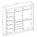 Ver imagem 2 de Guarda Roupa Roupeiro Dalila 3 Portas Espelho 4 Gavetas e 5 Prateleiras Cinamon Off White Demóbile