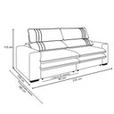 Ver imagem 6 de Sofá Retrátil Reclinável 3 Lugares 230 Cm Jamaica Veludo Cinza K01 - D'Rossi Jamacaica