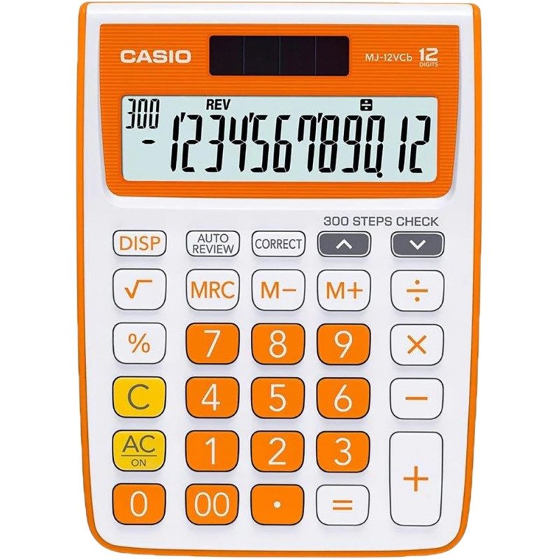 Calculadora Casio MJ-12VCB-RG (12 Digitos) - Laranja | MadeiraMadeira