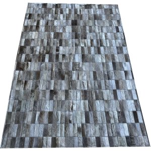 Tapete de couro cinza natural 1,00x1,50 s/borda peça 3x9cm