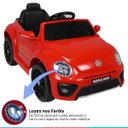 Ver imagem 2 de Carro Elétrico Infantil Controle Radio Fm Usb Bluetooth Criança até 30kg 2,8 Km/h Fusca Beetle Dune