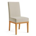 Ver imagem 2 de Kit 8 Cadeiras de Jantar Brisa Suede Cappuccino Base de Madeira - Pallazio