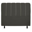 Ver imagem 2 de Cabeceira Cama Box Queen Berlim 160cm Suede Cinza Escuro
