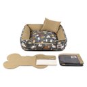 Ver imagem 1 de Enxoval Cama de Cachorro Impermeável com Zíper Pandora 63x63 Aumigos Fendi