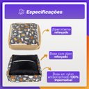 Ver imagem 4 de Enxoval Cama de Cachorro Impermeável com Zíper Pandora 63x63 Aumigos Fendi