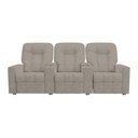 Ver imagem 1 de Poltrona Reclinável 3 Lugares para Sala de Cinema Romeo F05 Veludo Capuccino