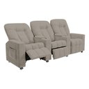 Ver imagem 5 de Poltrona Reclinável 3 Lugares para Sala de Cinema Romeo F05 Veludo Capuccino