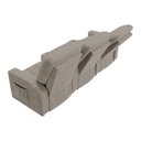 Ver imagem 2 de Poltrona Reclinável 3 Lugares para Sala de Cinema Romeo F05 Veludo Capuccino