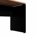 Ver imagem 5 de Mesa Escrivaninha Escritório 110cm X 70cm Pés Painel F5 Cor:nogal com Preto