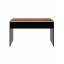 Ver imagem 3 de Mesa Escrivaninha Escritório 110cm X 70cm Pés Painel F5 Cor:nogal com Preto