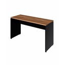 Ver imagem 4 de Mesa Escrivaninha Escritório 110cm X 70cm Pés Painel F5 Cor:nogal com Preto