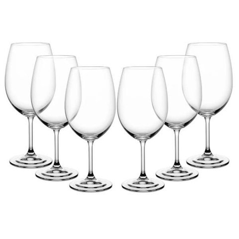Kit 6 Taça de Cristal Bohemia Vinho 540ml