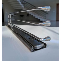 Porta Pano de Prato Triplo Aramado Aço Inox Suporte Toalha de Louça Piva com Fixação Lateral - 3