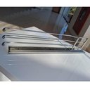 Ver imagem 2 de Porta Pano de Prato Triplo Aramado Aço Inox Suporte Toalha de Louça Piva com Fixação Lateral